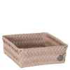 Fit Square oppbevaringskurv 18x18x7 cm caffè latte