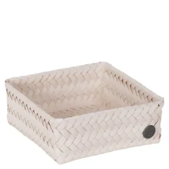 Fit Square oppbevaringskurv 18x18x7 cm champagne