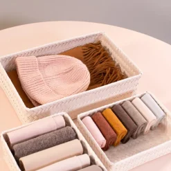 Fit stor oppbevaringskurv 36x24x10 cm champagne