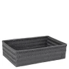 Fit stor oppbevaringskurv 36x24x10 cm dark grey