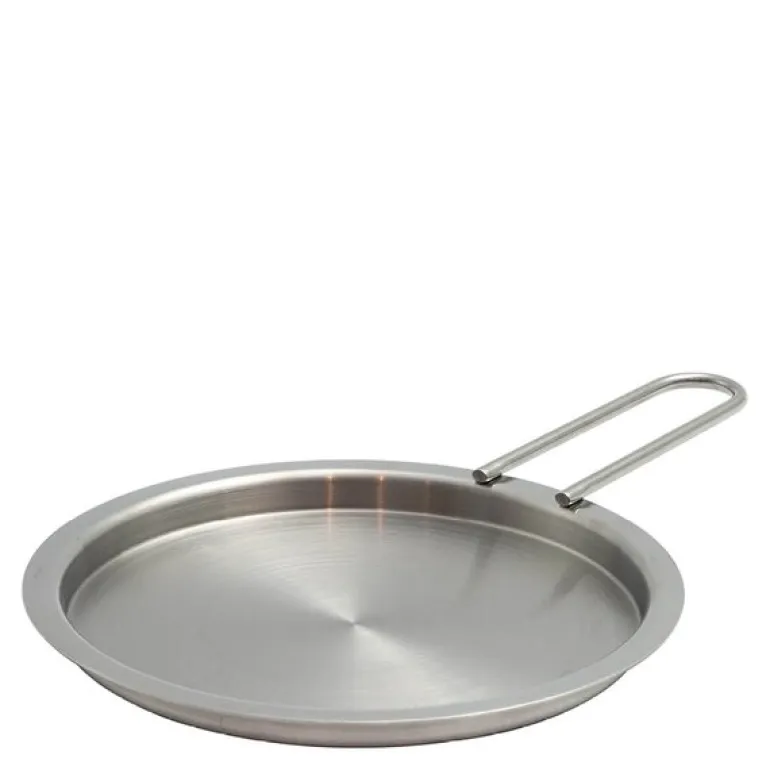 Flatt lokk 16 cm stål