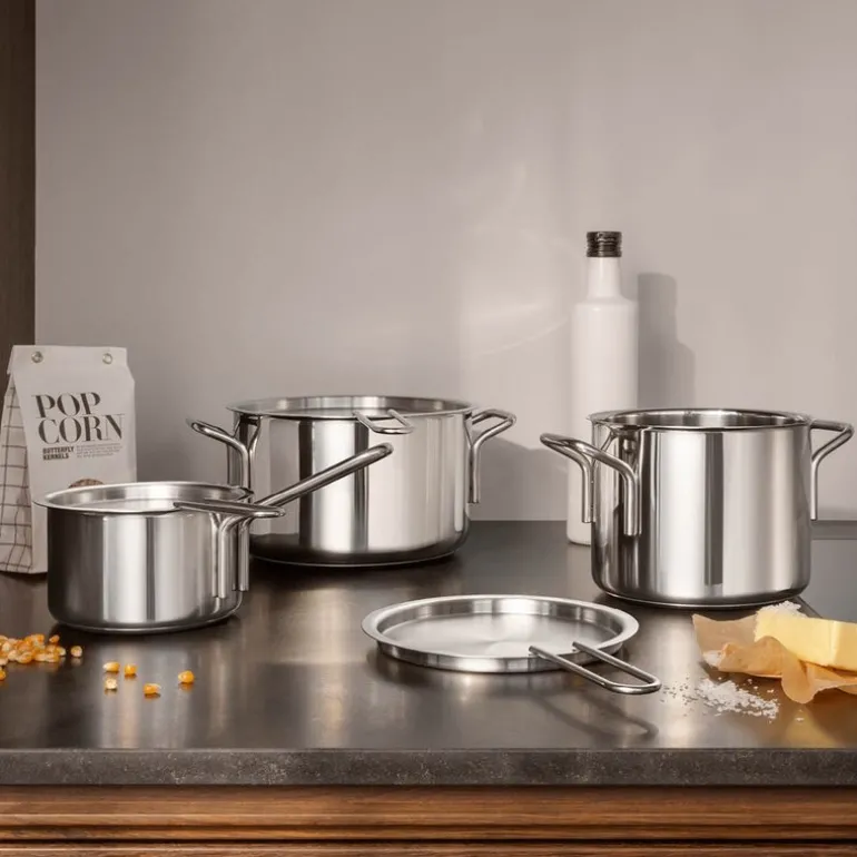 Flatt lokk 16 cm stål