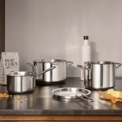 Flatt lokk 13 cm stål