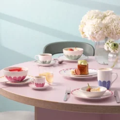 Fleur cassis frokostbolle 14 cm 43 cl rosa