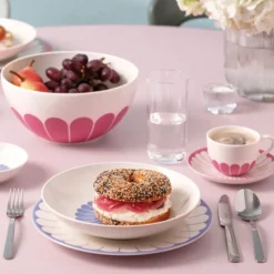 Fleur cassis kaffekopp 16 cl rosa