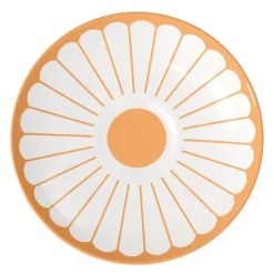 Fleur soleil fat til kaffekopp 14,8 cm hvit/gul