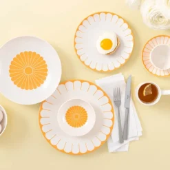 Fleur soleil frokosttallerken/desserttallerken 21 cm gul