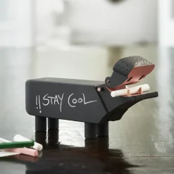 Flodhest 26,1x10,4 cm svartmalt