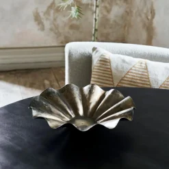 Flood skål 31 cm antikk brun