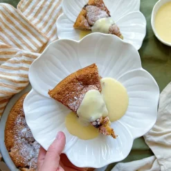 Flora asjett 19 cm hvit