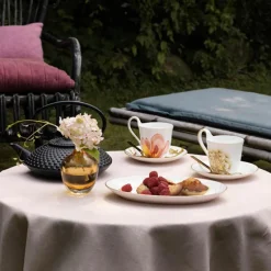 Flora høyhankskopp og skål 25 cl magnolia