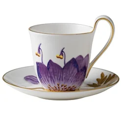 Flora høyhankskopp og skål 27 cl stemorsblomst