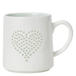 Flora kopp 40 cl hvit/grønn