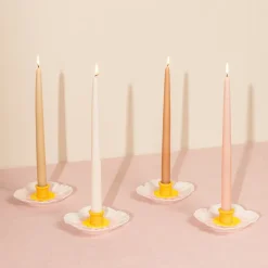 Flora lysestake 12,5 cm beige/rosa