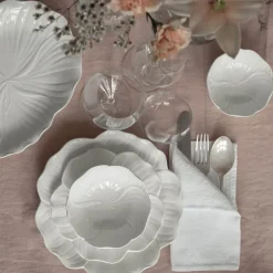 Flora serveringsfat 28x22 cm hvit