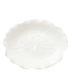 Flora serveringsfat 28x22 cm hvit