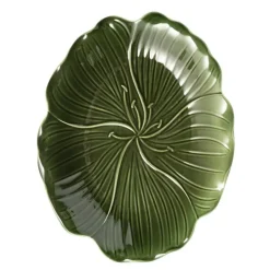 Flora serveringsfat 43x34 cm grønn