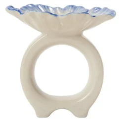 Flora serviettring 6 cm blå