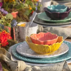 Flora skål 12,5 cm mørk rosa