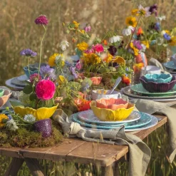 Flora skål 17 cm mørk rosa