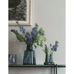 Flora vase kort 24 cm mørkeblå