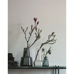 Flora vase lang 24 cm klar