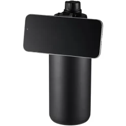 Flory flaske dobbeltvegget 0,9L med mobilholder og magnet svart/grå