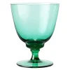 Flow glass med stett 35 cl emerald green