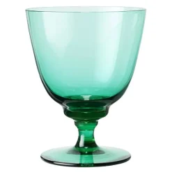Flow glass med stett 35 cl emerald green