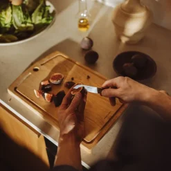 Folken grønnsakskniv 7 cm tre/stål