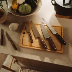 Folken kokkekniv 12 cm tre/stål