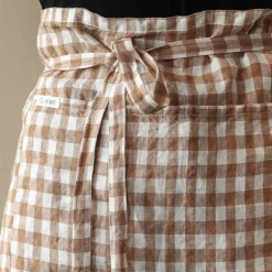 Forkle 90x75 cm gingham biscuit