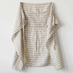 Forkle 90x75 cm gingham natural