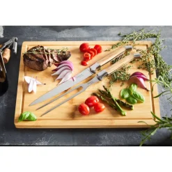 Forskjærersett 2 deler m/skjærebrett i bambus