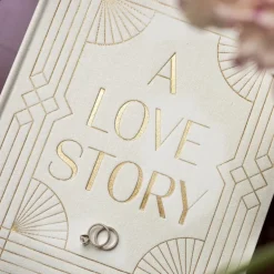 Fotoalbum A Love Story bryllupsalbum grå