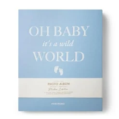Fotoalbum baby it's a wild world blå