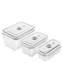 Fresh & Save vakuum box sett 3 stk rektangulær