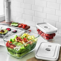 Fresh & Save vakuum box sett 3 stk rektangulær