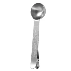 Frost kaffeskje med klemme sølv