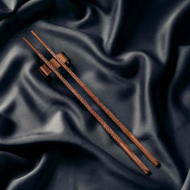 Frost Kito spisepinner 4 par med holder kobber