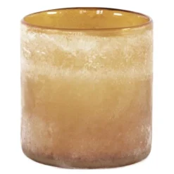 Frost lyslykt 12x12 cm amber