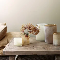 Frost lyslykt 12x12 cm amber