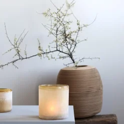 Frost lyslykt 13x19 cm amber