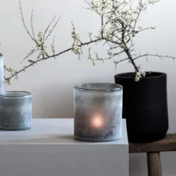 Frost lyslykt 12x12 cm grey