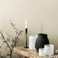 Frost lyslykt 13x19 cm white