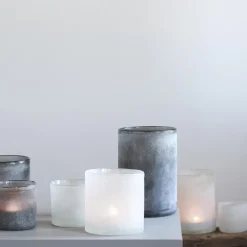 Frost lyslykt 13x19 cm white