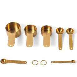 Frost måleskje 7 deler 18 cm messing