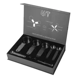 Frost måleskje 7 deler 18 cm svart