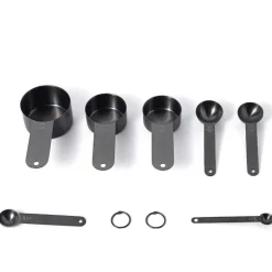 Frost måleskje 7 deler 18 cm svart