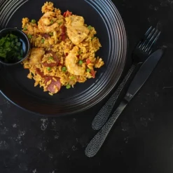 Frost Onyx bestikk 16 deler svart